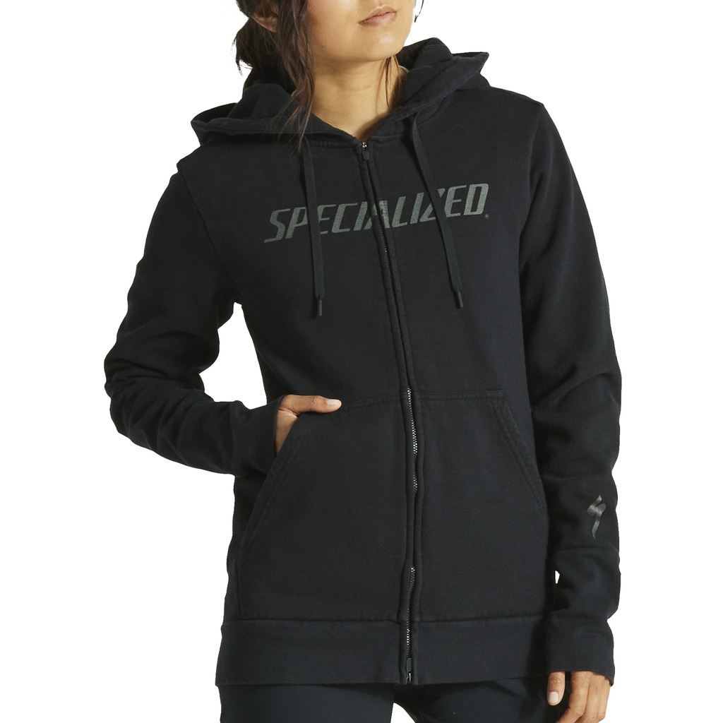 [64622-6303] HODDIE SPZ LEGACY WORDMARK ZIP-UP HOODIE BLACK (M)