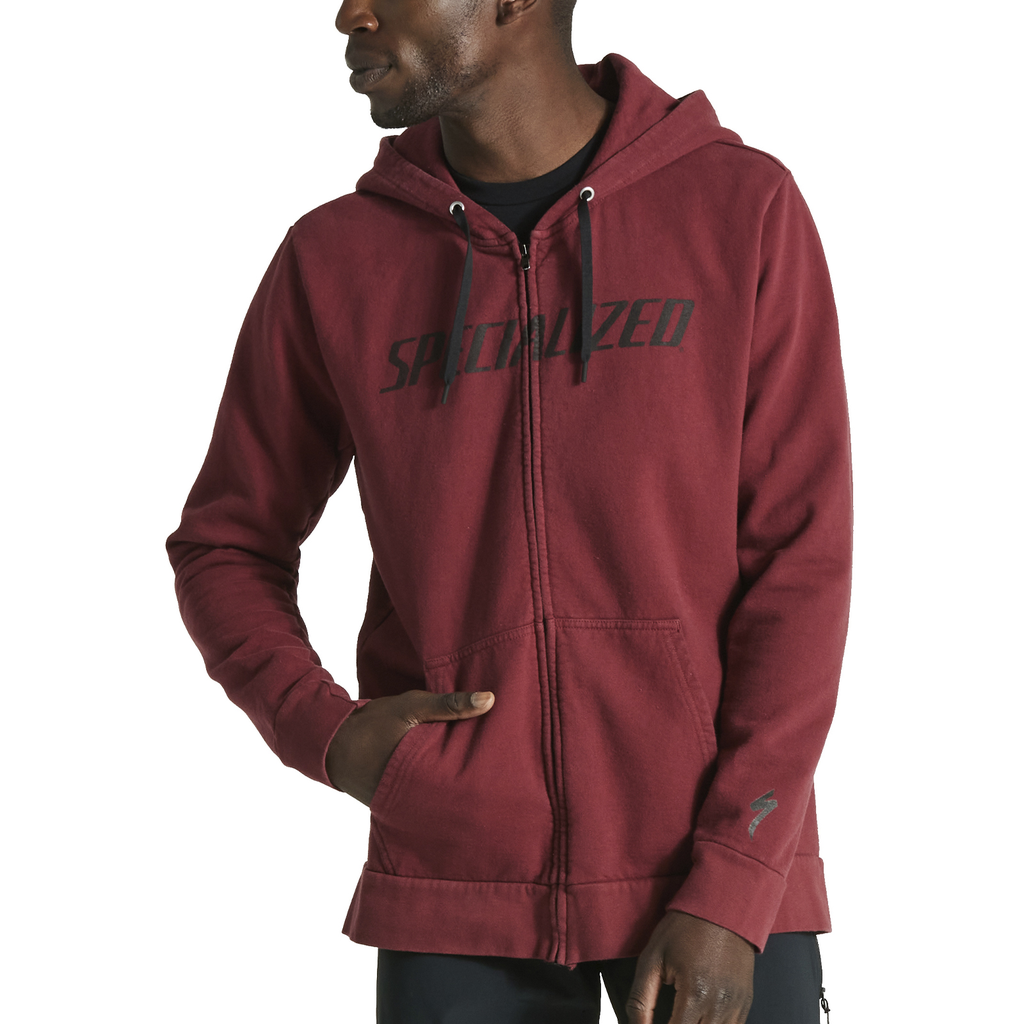 [64622-6214] HODDIE SPZ LEGACY WORDMARK ZIP-UP HOODIE MRN