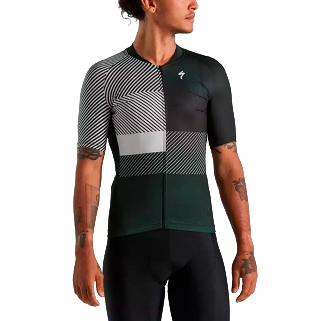 [64022-7212] JERSEY SPZ SL+ LOGO STRIPE SS MEN (S)