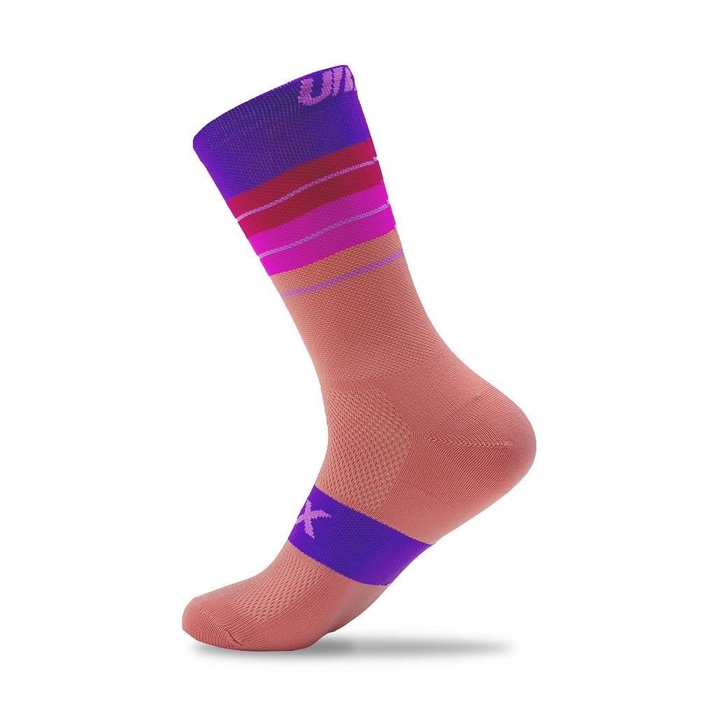 [2022317] MEDIA UBX DISEÑOS LILA/VINO/ROSA UNISEX