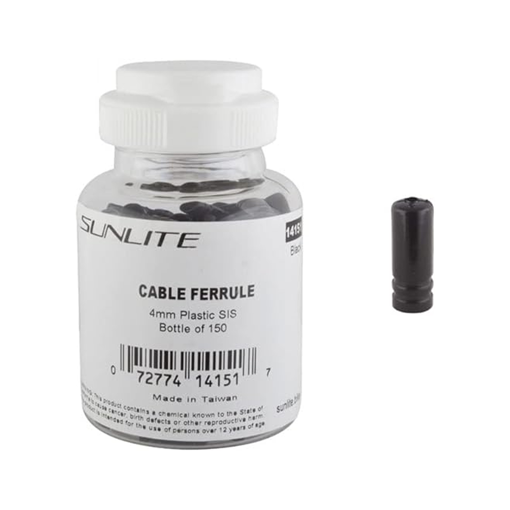 [14151] TOPE DE CABLE SUNLITE 4MM ALUMINIO BLACK / WHITE