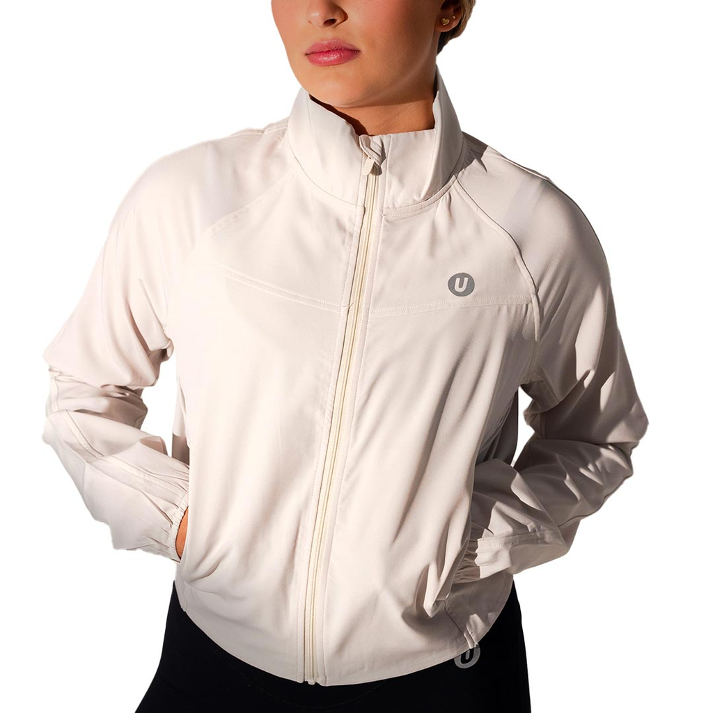 [CHAQUETAUBXDM-S] CHAQUETA UBX FITNESS CIERRE COMPLETO BLANCO (S)